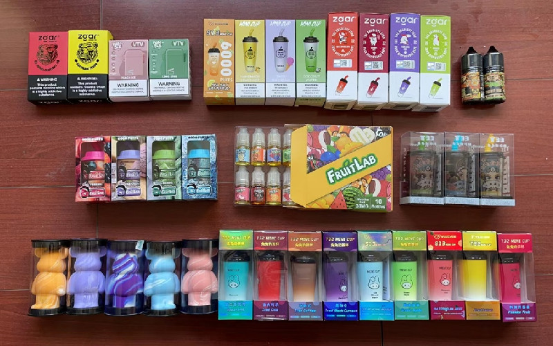 圖為查獲的非法電子煙。