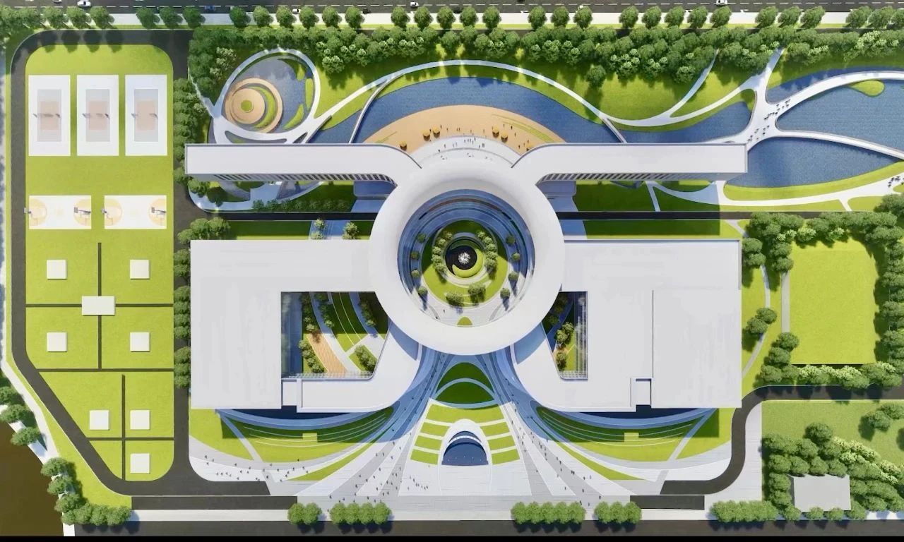 民航武漢區(qū)域管制中心效果圖。項(xiàng)目部供圖