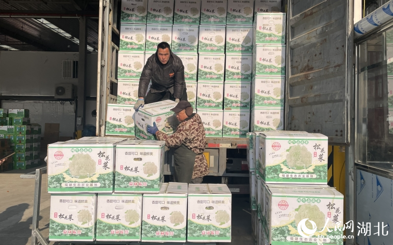 商戶正在裝卸蔬菜。人民網(wǎng)記者 周恬攝