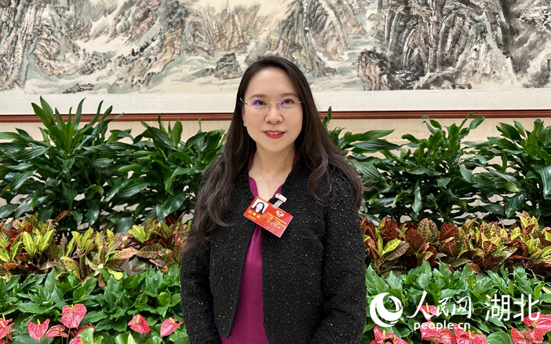 省政協(xié)委員、武漢大學(xué)政治與公共管理學(xué)院教授上官莉娜。人民網(wǎng)記者 郭婷婷攝