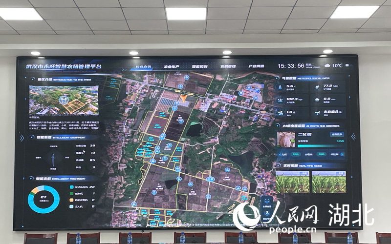 武漢市永旺智慧農(nóng)場(chǎng)管理平臺(tái)。人民網(wǎng)記者 周恬攝