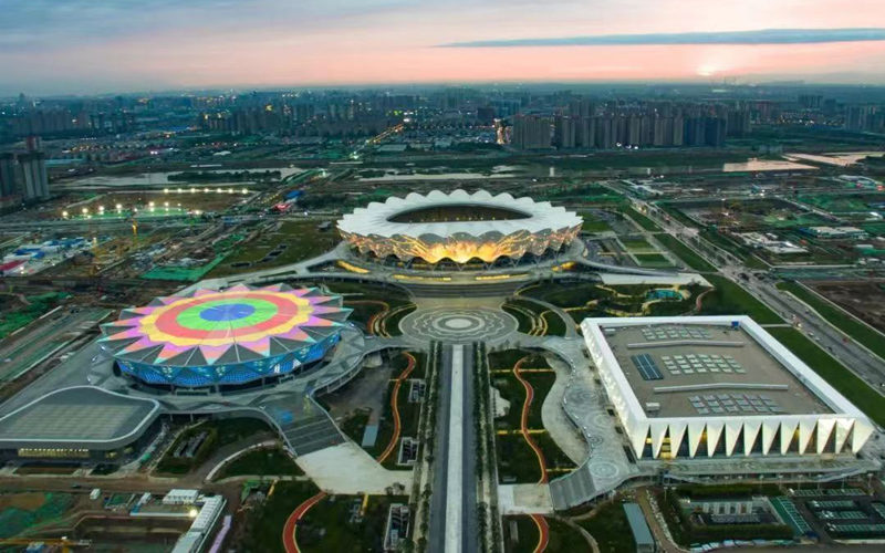 西安奧體中心鳥瞰。華潤置地供圖