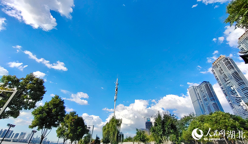 7月29日，藍(lán)天白云成為江城天空的“主旋律”。