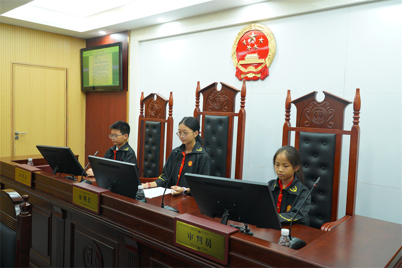 “江岸之光·行走課堂”第二站走進了江岸區(qū)法院西馬法庭。曹宇欣攝