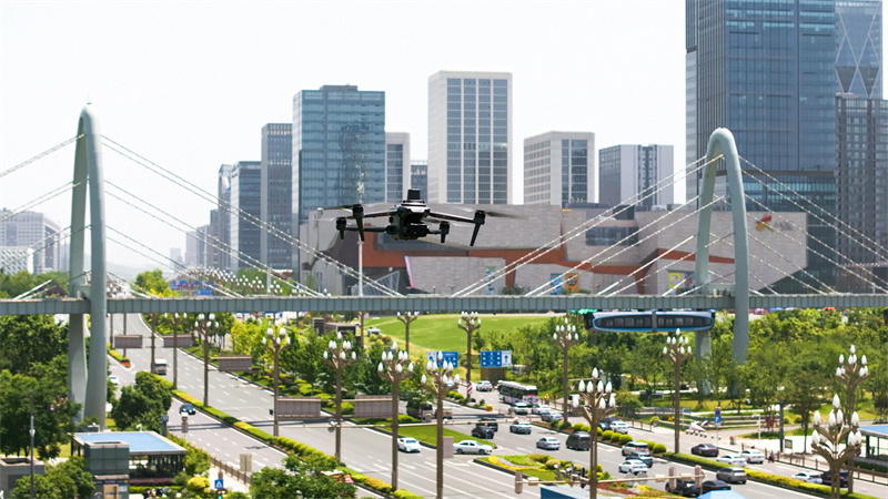 無人機日常巡查。孫蕾攝