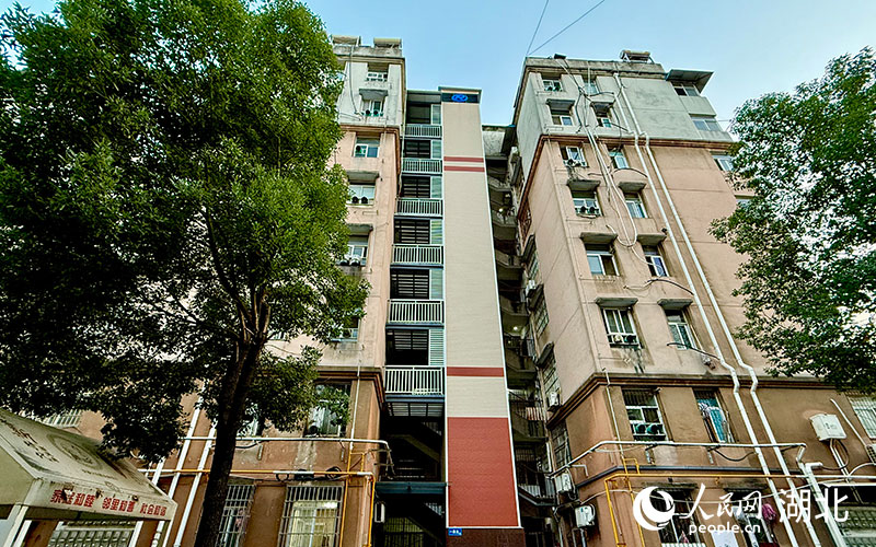 黃石市下陸區(qū)新下陸街道銅花社區(qū)加裝的電梯。人民網(wǎng)記者 周恬攝