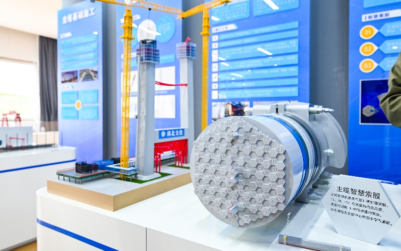 雙柳長江大橋創(chuàng)新采用智慧索纜。吳迪攝