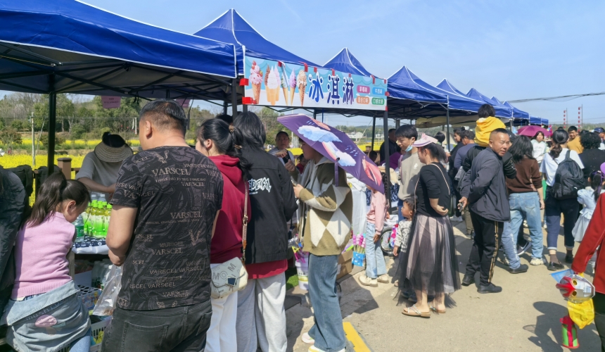 萬人“趕花集”！湖北咸安開啟油菜花狂歡季【6】