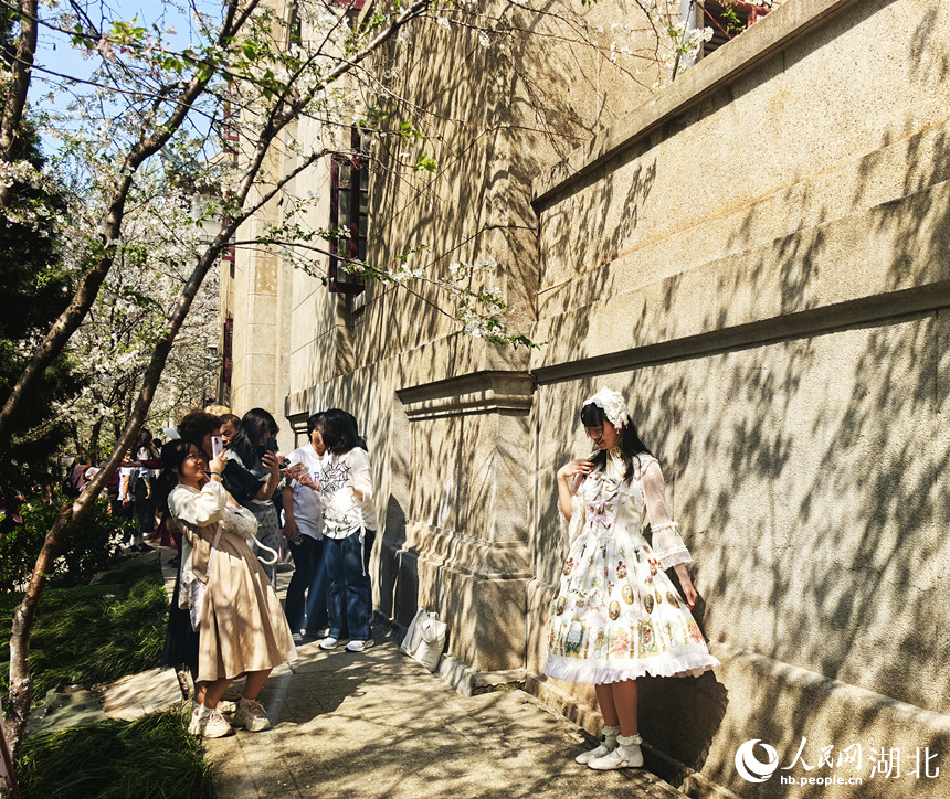 游客紛紛駐足拍照。