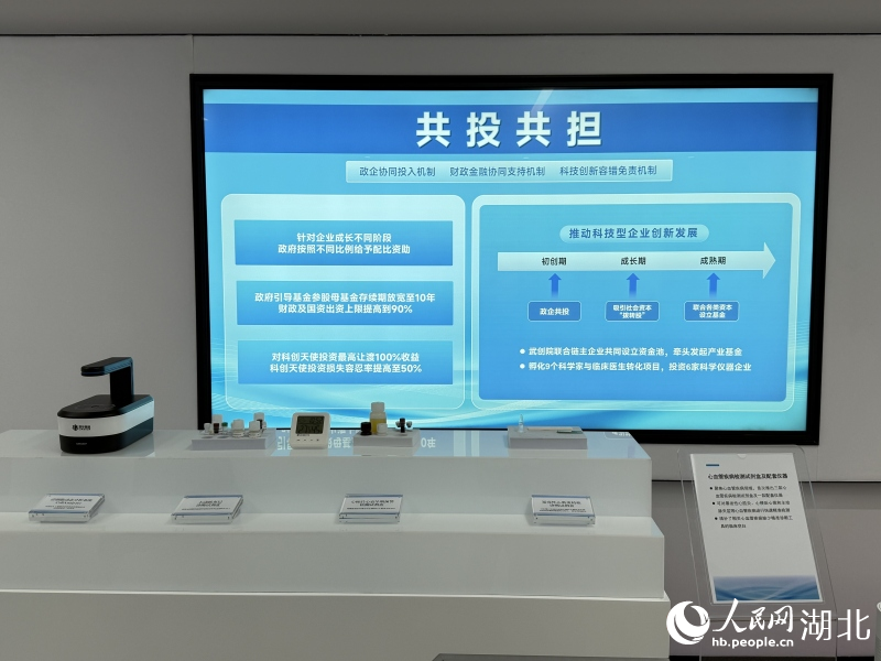 心血管疾病檢測試劑盒及配套儀器。人民網(wǎng)記者 周恬攝