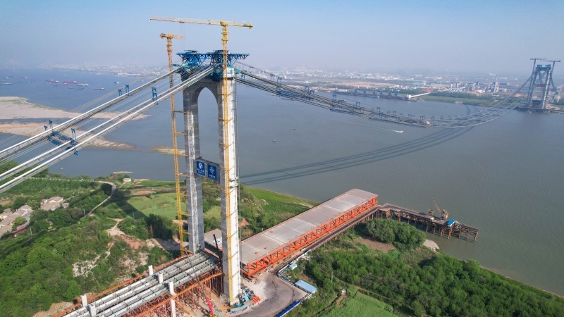 燕磯長江大橋。陸落義攝