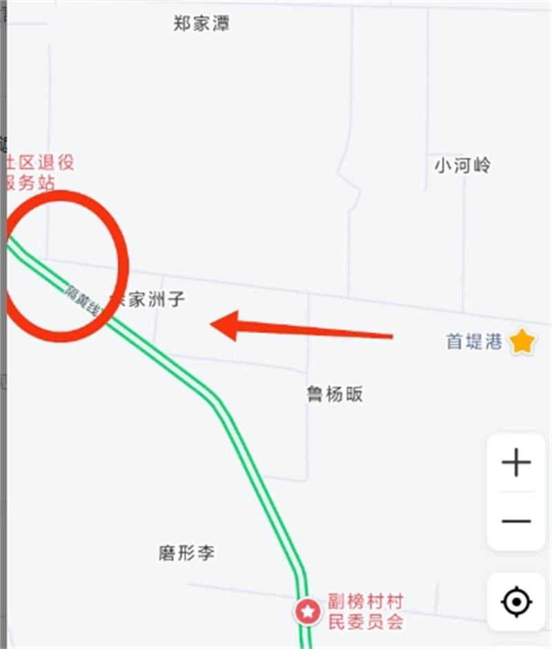 網(wǎng)民用地圖標(biāo)注的雜草叢生地帶。網(wǎng)民供圖