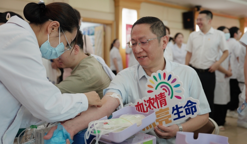 獻(xiàn)血現(xiàn)場。