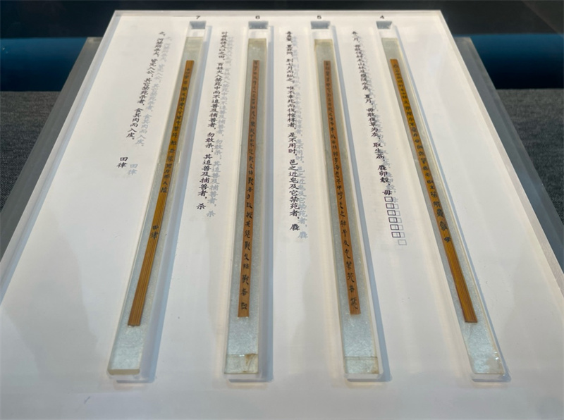 《秦律十八種》中的《田律》。李洋攝