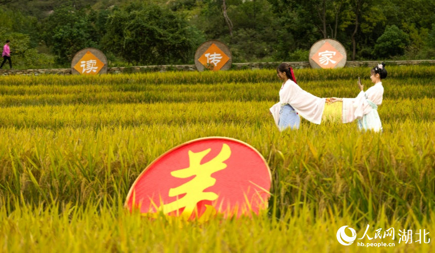 大余灣曬秋活動(dòng)吸引大量漢服愛(ài)好者前往“打卡”。人民網(wǎng)記者 郭婷婷攝