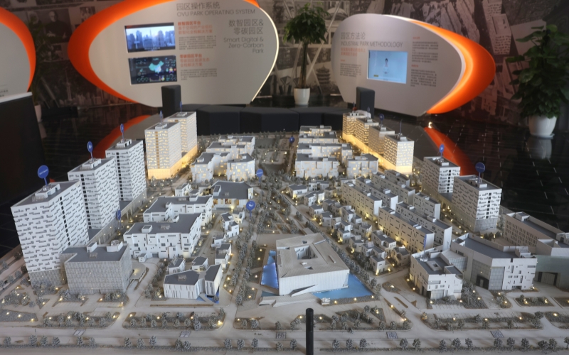 武漢創(chuàng)意天地園區(qū)沙盤。受訪者供圖