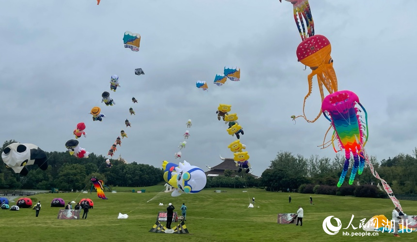2025年風(fēng)箏世界杯在漢開(kāi)幕 五彩風(fēng)箏舞動(dòng)藍(lán)天