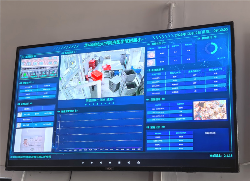“數(shù)字食堂”監(jiān)測平臺。人民網(wǎng)記者 周雯攝