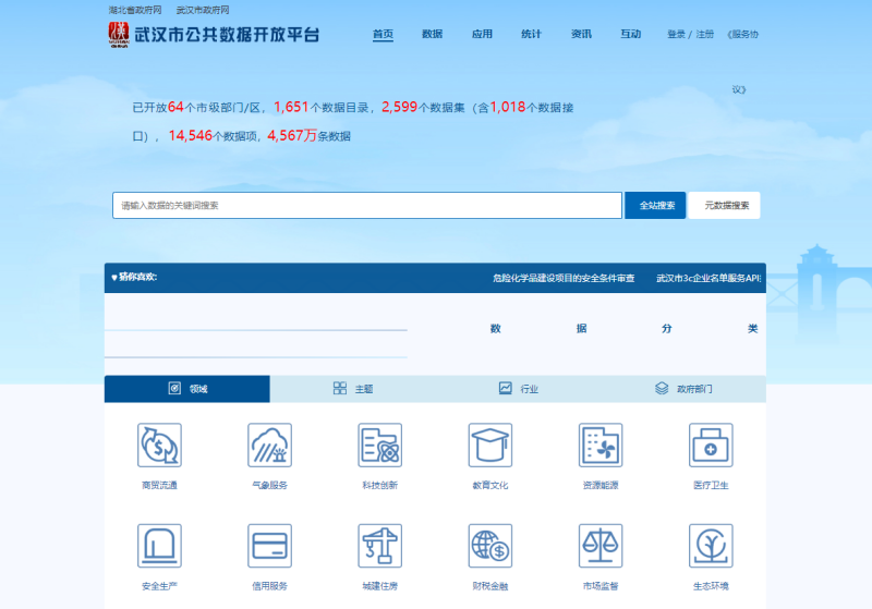 武漢市公共數(shù)據(jù)開(kāi)放平臺(tái)