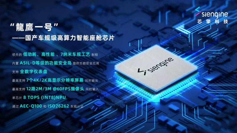芯擎科技龍鷹一號芯片。